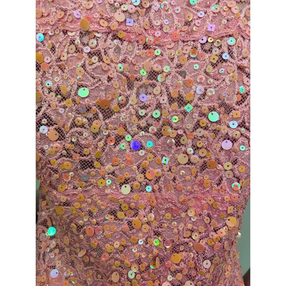Vintage Cache Pink Sequin Beaded Tank Y2K Party Top Size Large #y2k #club #glam - Picture 3 of 6
